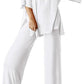 Loose T Side Pocket Sleepwear Set