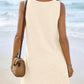 Waffle Knit V-Neck Shift Dress