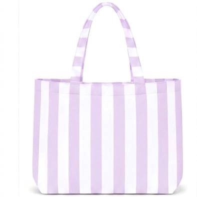 Custom Striped Tote Bag – Hand-Embroidered