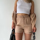 Textured Shirt + Drawstring Shorts 2-Piece Set