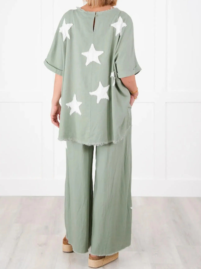 Star Patchwork Two-Piece Set