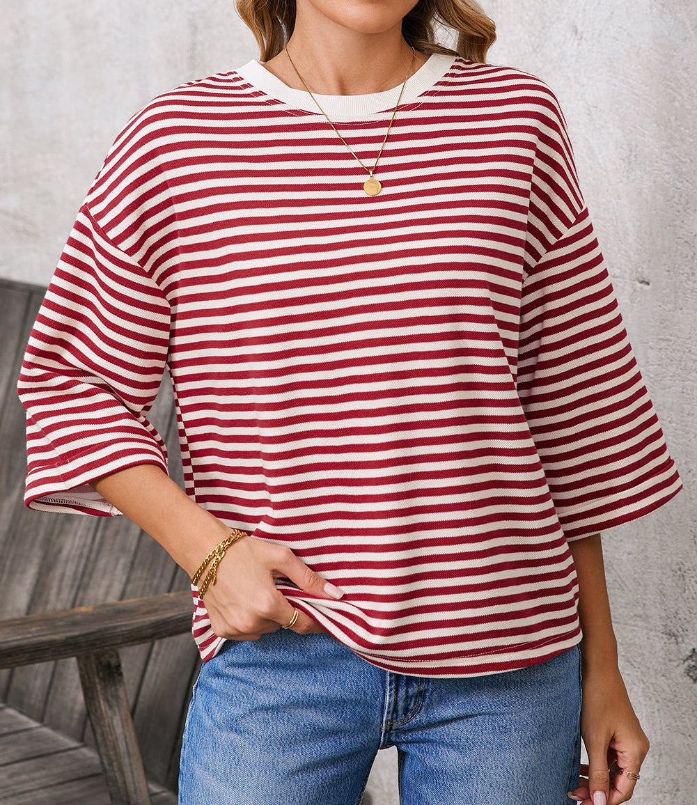 Striped Back Bow Tie T-Shirt