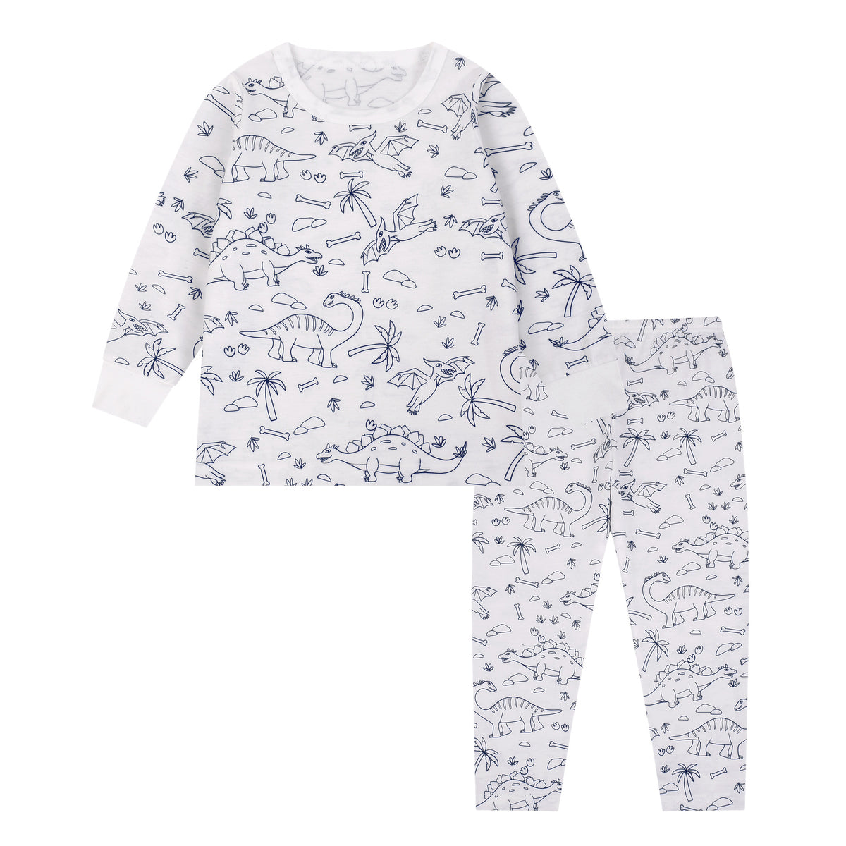 Kids Doodle Print Pajama Set