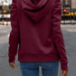 Ruched Puff Long Sleeve Hoodie