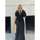 SLIT V-NECK EFFORTLESS MAXI DRESS