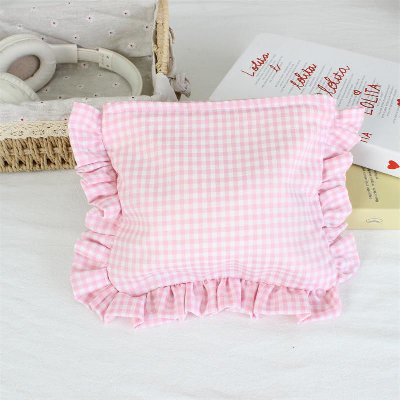 Customizable Text Floral & Plaid Zippered Makeup Bag