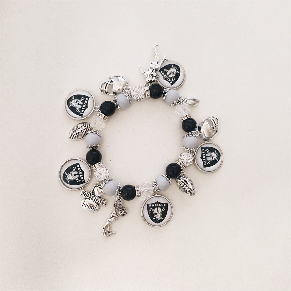 Game Day Team Charm Bead Bracelet Collection