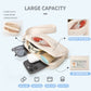 Nylon Double Compartment Crossbody and Wristlet