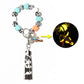 Illuminated Bull Head Metal Keyring-Orange