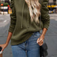 Ruched Puff Long Sleeve Hoodie