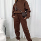 Round Neck Sweatshirt + Pants Suit