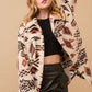 Aztec Print Sherpa Jacket