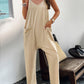 V Neck Loose Pockets Cami Jumpsuit