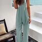 V Neck Loose Pockets Cami Jumpsuit