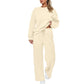 Women's Solid Two-Piece Loungewear Set