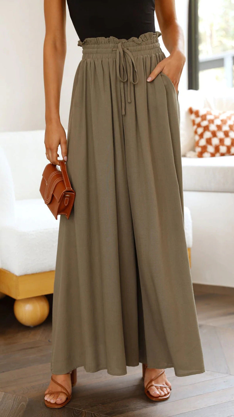 Wide Leg High Waist Trousers