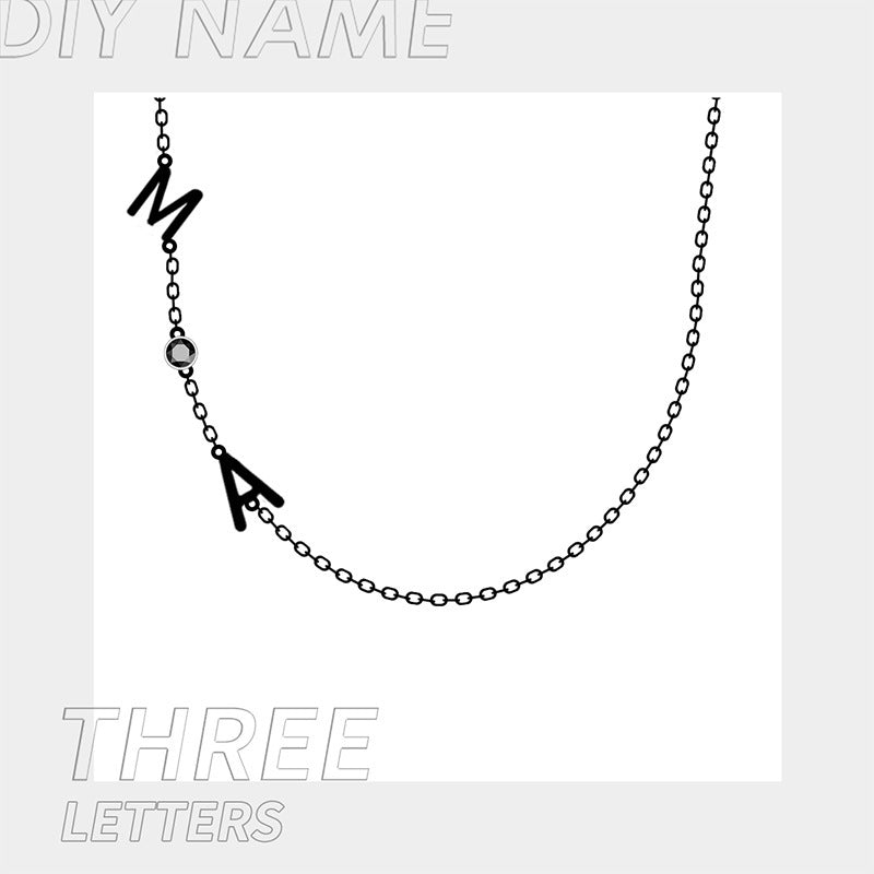Customized December Birthstone Clavicle Necklace