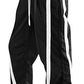 Retro Contrast Side Stripe Wide Leg Track Pants