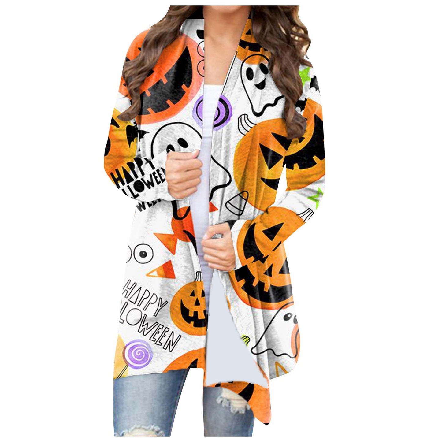 Halloween Print Cardigan