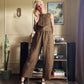 Women's Printed Plaid Sleeveless Vest and Trousers Suit