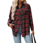 Loose Plaid Pocket Shirt for Women