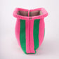 Striped Knit Cloud Frame Clutch Crossbody Bag