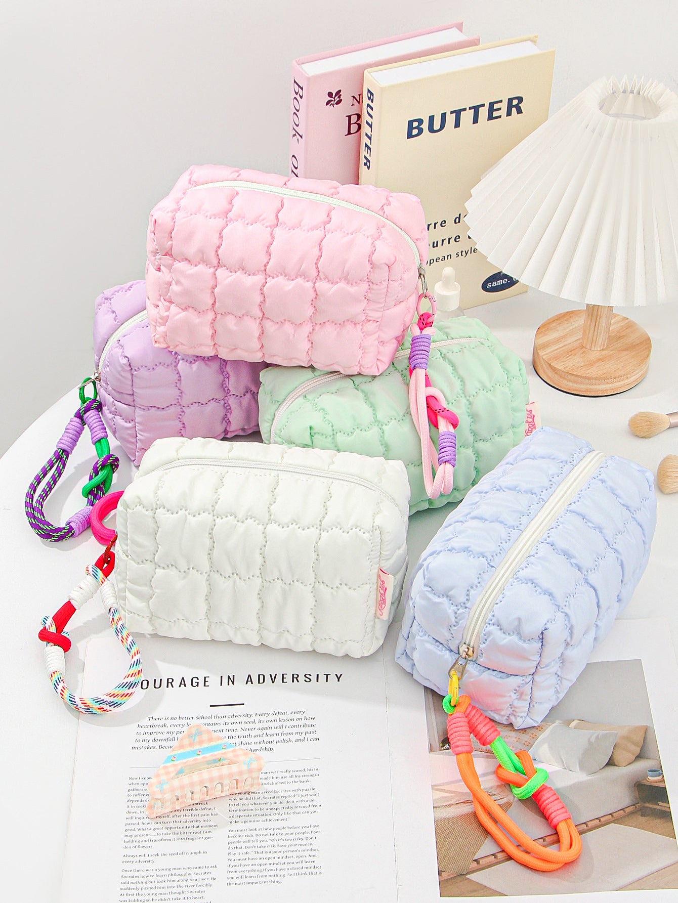 Mini Macaron Colored Cosmetics Organizer Bag