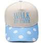 "Walk by Faith" Embroidered Retro Color-Block Trucker Hat
