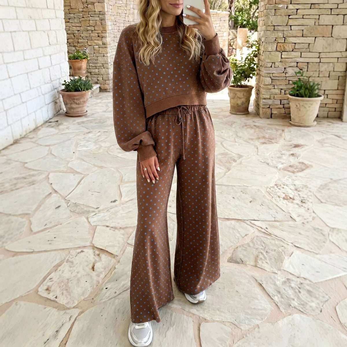 Women's Knit Two-Piece Loungewear Set