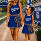 Custom Text Logo Girls' Sleeveless Top and Skirt Two-Piece Set
