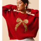 Golden Bow Chunky Knit Sweater