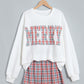 Red Plaid MERRY Holiday Long Sleeve Top and Shorts Set