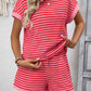 The Color-Blocked Striped Short Set
