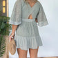 Lace Patchwork Bat Sleeve Dress