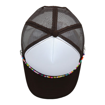 Multicolor Beaded Band Trucker Hat