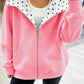 The Olivia Polka Dot Zip-Up