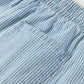 Stripe Drawstring Elastic Waist Casual Denim Shorts