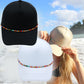 Multicolor Beaded Band Black Trucker Hat