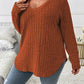 Plus Size V-Neck Long Sleeve T-Shirt