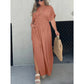 SLIT V-NECK EFFORTLESS MAXI DRESS