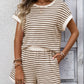 The Color-Blocked Striped Short Set