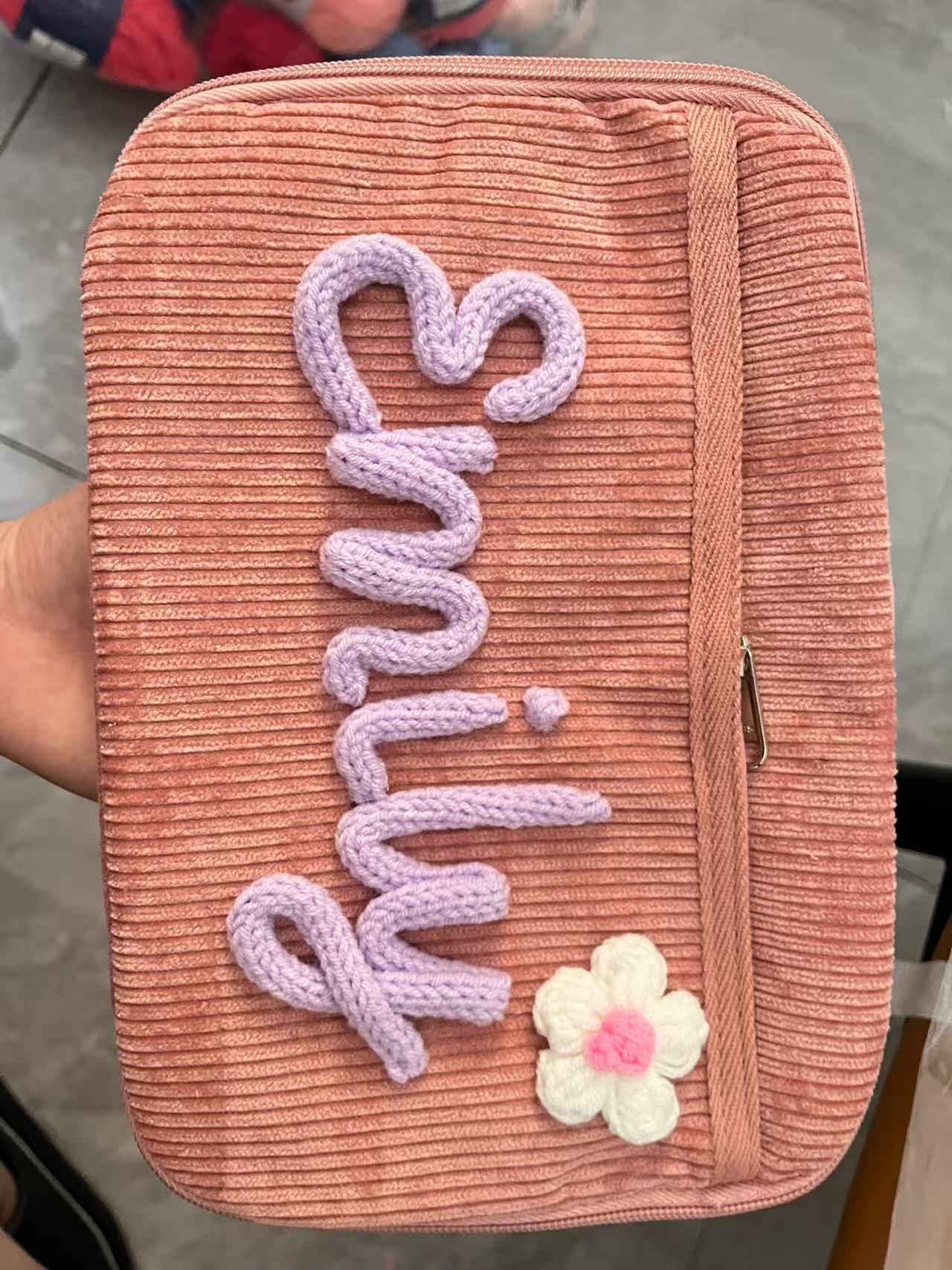 Personalized Chunky Corduroy Lunch Bag
