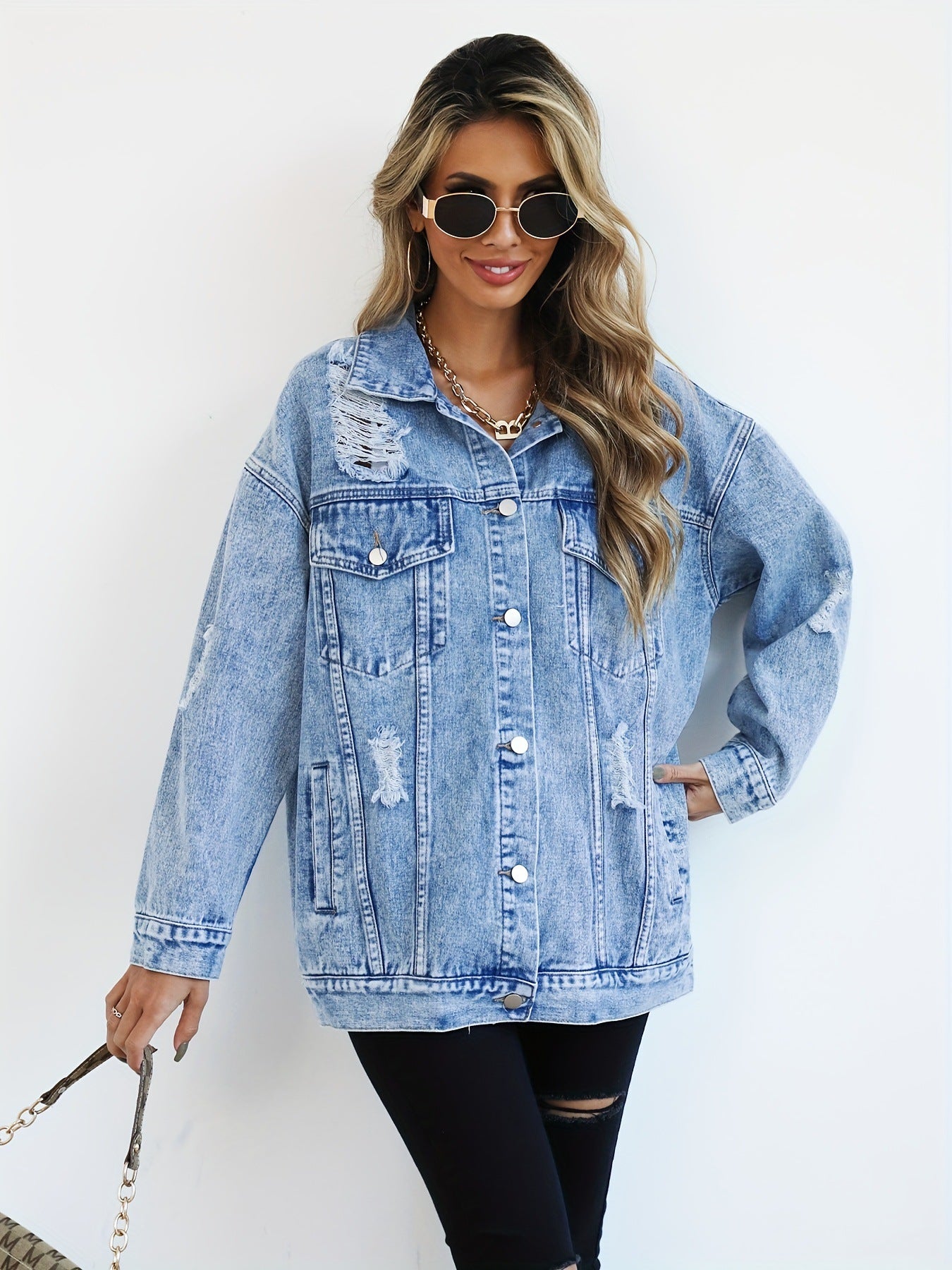 Trendy Oversized Denim Jacket for Women