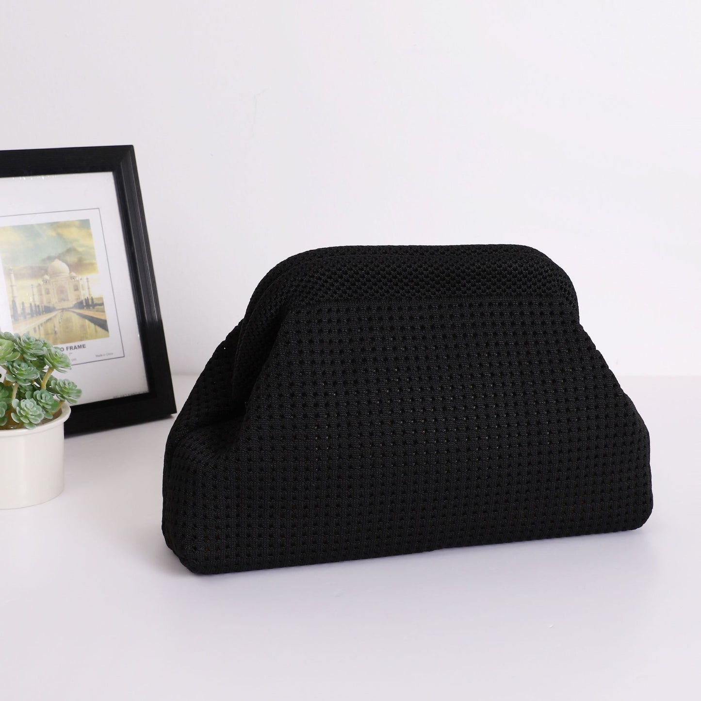 Wave Knit Clutch Bag