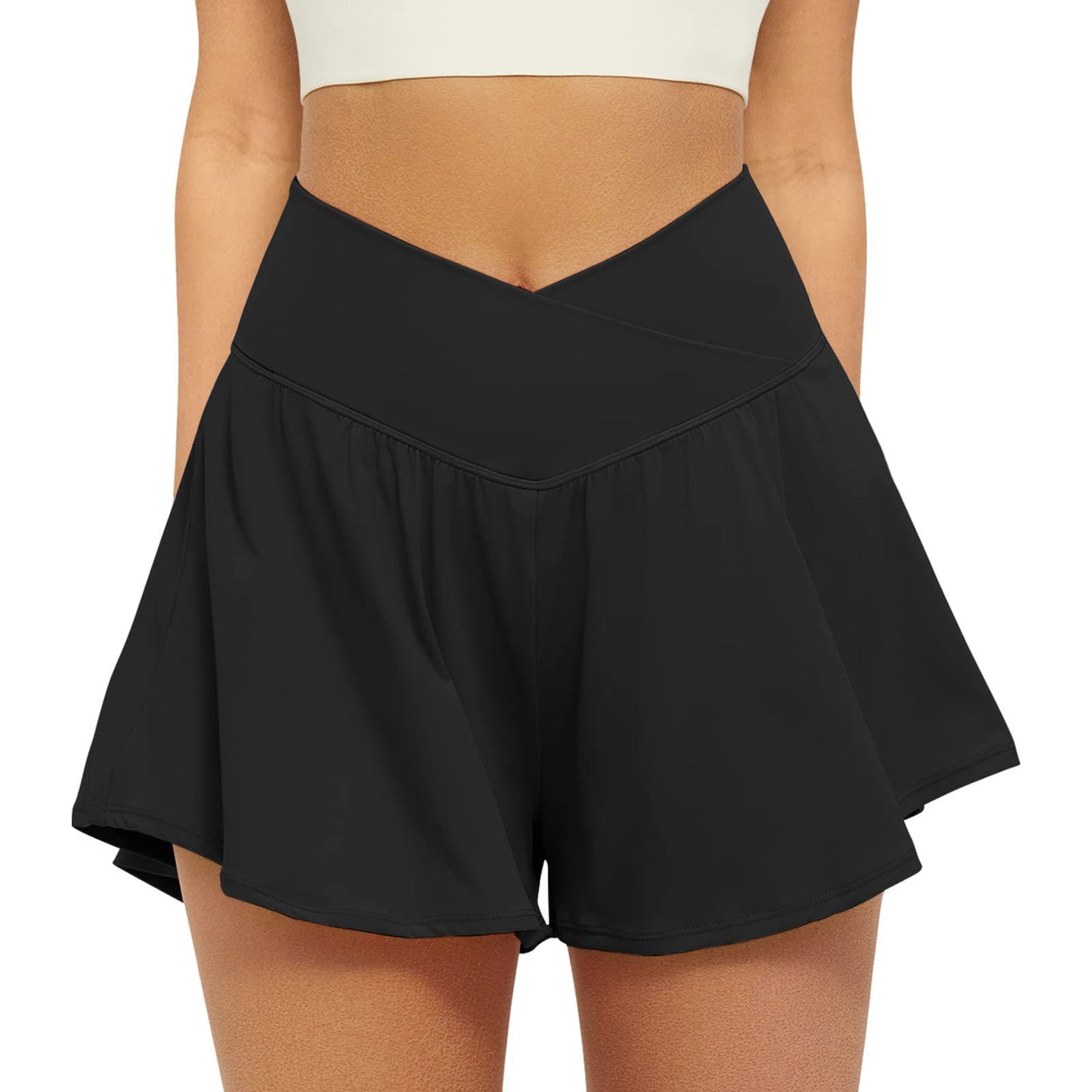 Pocket Faux Two-Piece Shorts