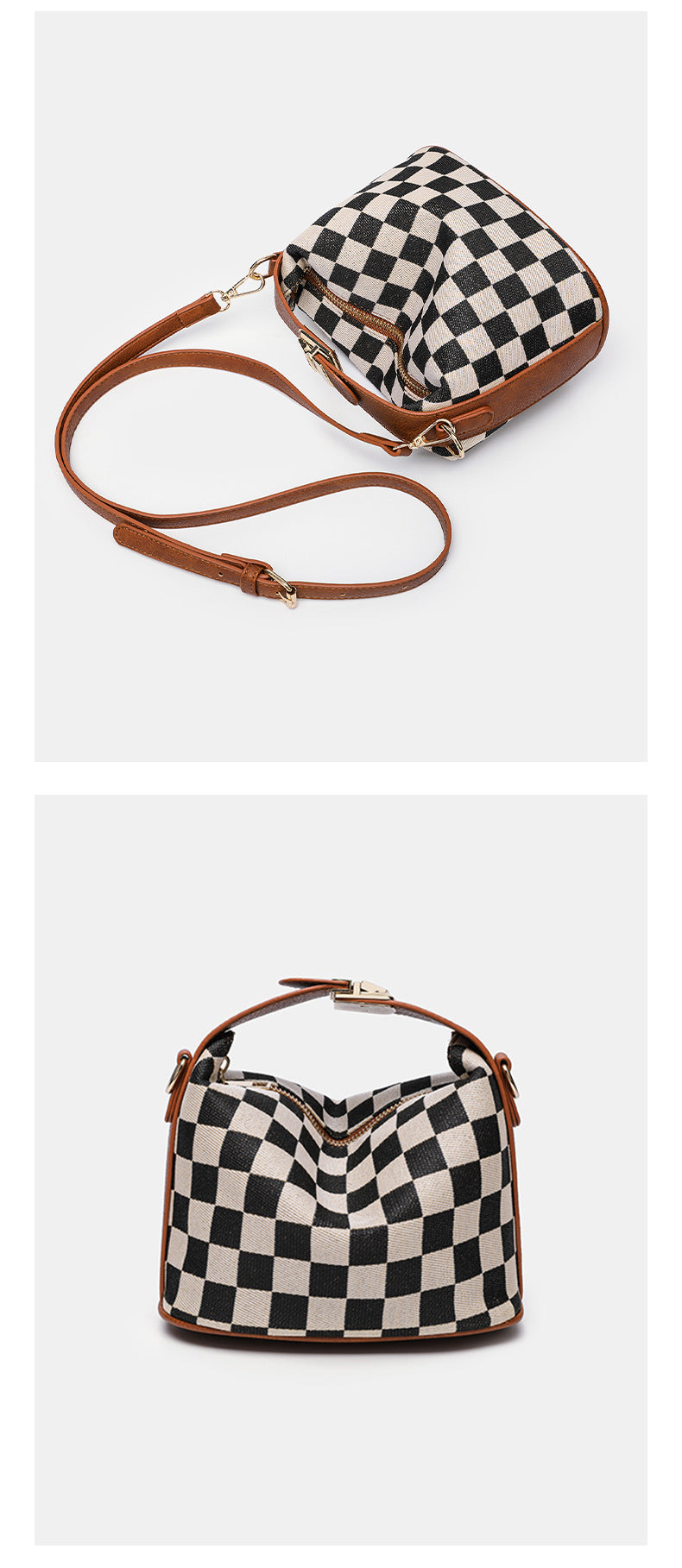 Checkered Crossbody Bag