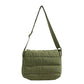 Solid Minimalist Foldover Puffer Crossbody Bag