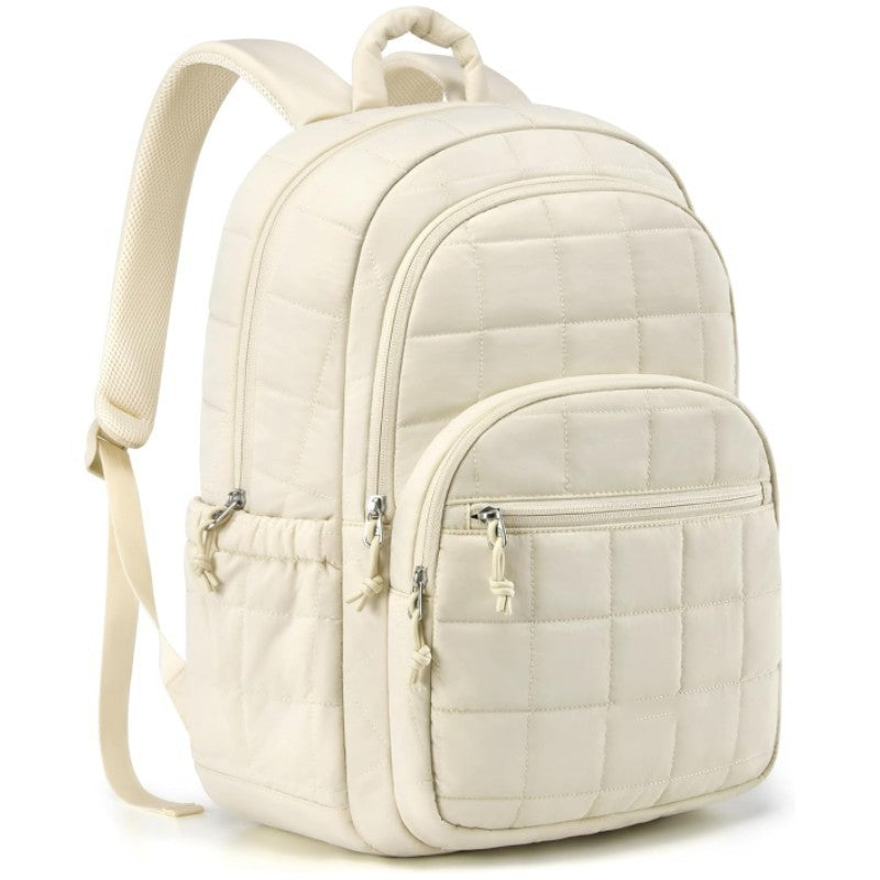 Quilted College Bookbag Travel Backpack