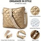 Women's Silk Cotton Down Jacket Waterproof Messenger Bag Shoulder Bag（moq3）