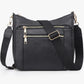 Multi-Zipper Bag With Slanted Strap